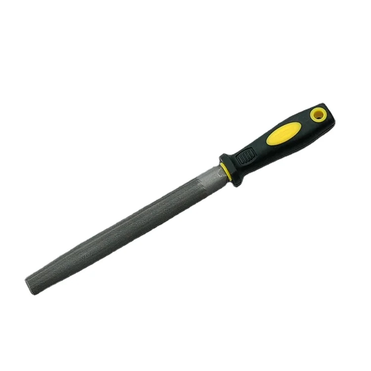 CROWNMAN Professional Custom Hand Tools 8'' With TPR Handle T12 Double Cut Half Round Files