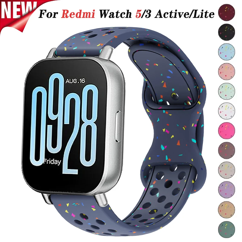 Color Point Silicone Strap for Redmi Watch 5 Active 5 Lite 22mm Sports Bracelet for Redmi Watch 3 Active 3 Lite Replacement Band