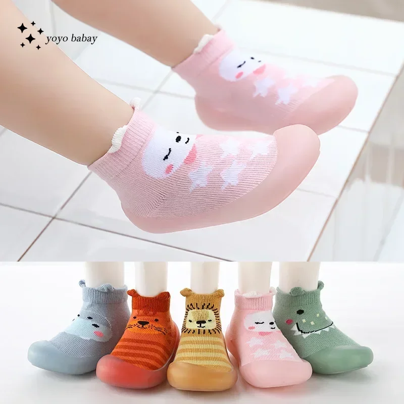 Toddler Shoes Baby Floor Shoes Children Sock Shoes Slip Resistant Infant Booties Boy Girl Rubber Sole Soft Indoor Floor Socks