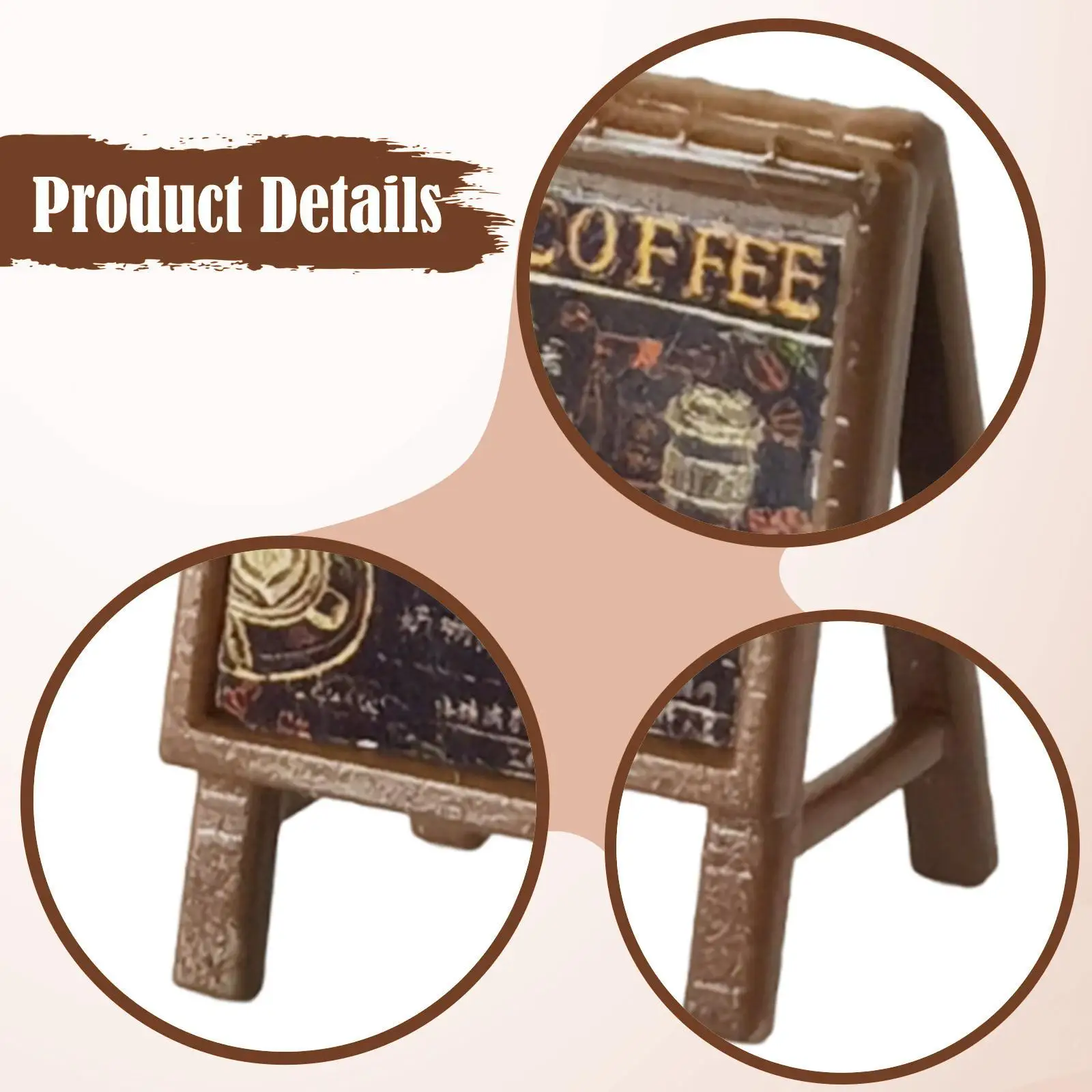 

Миниатюрная доска-меню для кофейни/кафе в масштабе 1/64, реалистичная настольная доска для кофейного клуба, украшение для магазина