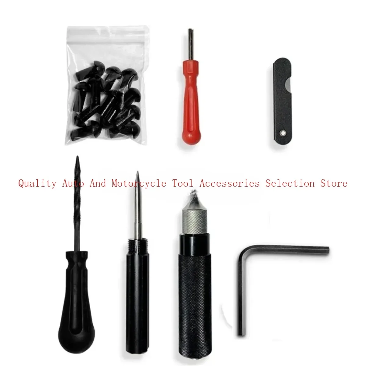 Car Motorcycle Tire Repair Plugger Tools Set Tire Wheel Repair Kit Mushroom Plug Probe Nozzle