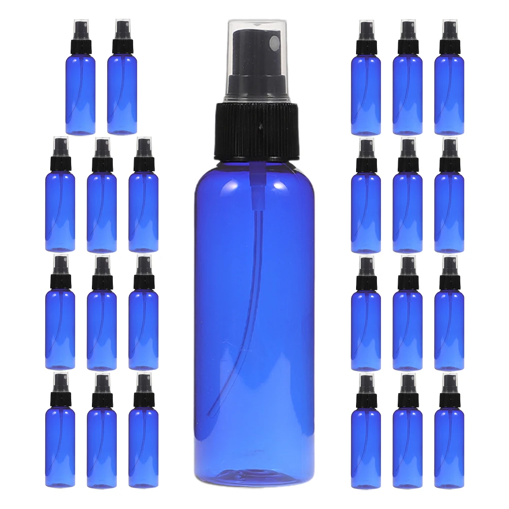 

24 Pcs Perfume Spray Bottle Dropper Bottles for Cosmetics Multifunction Plastic Travel Refillable Blue