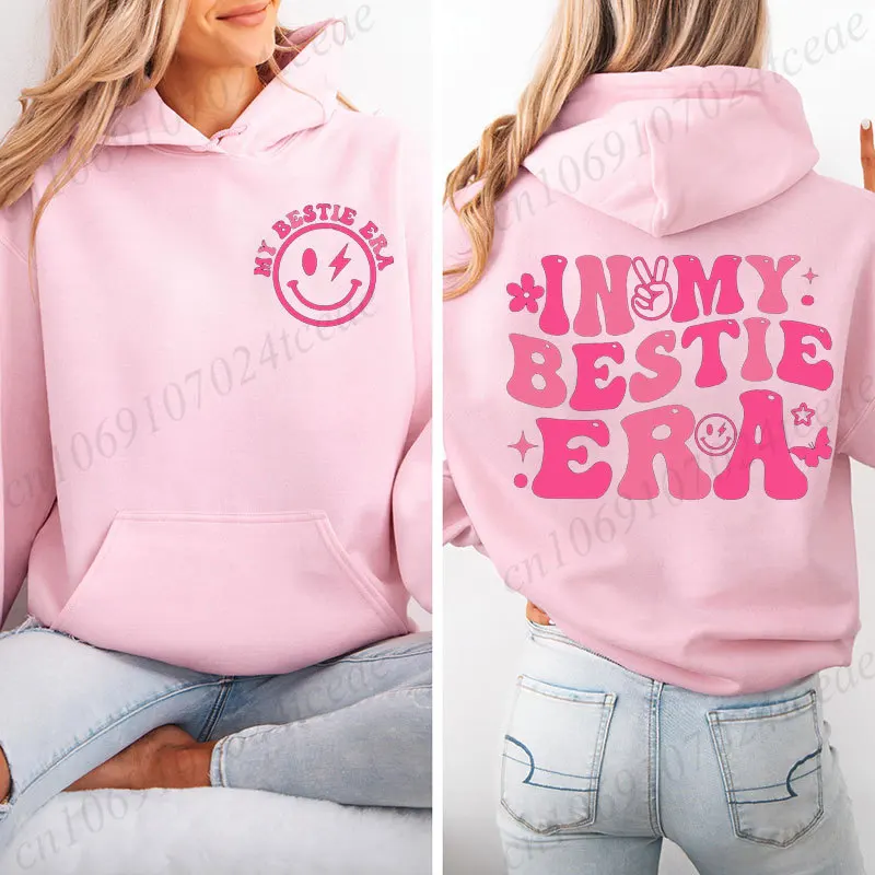 Side By Side หรือ Miles Apart เพื่อนจะเชื่อมต่อโดยหัวใจ Friendship Hoodies เสื้อสเวตเตอร์กราฟิกตลก Sportwear Top