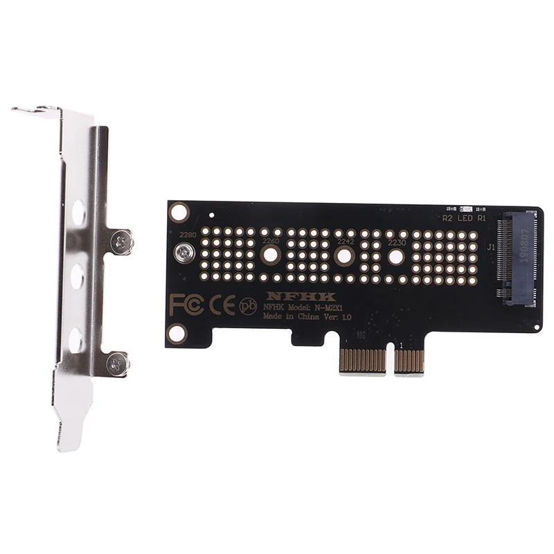 NVMe PCIe M.2 NGFF SSD To X1 Adapter Card With Bracket