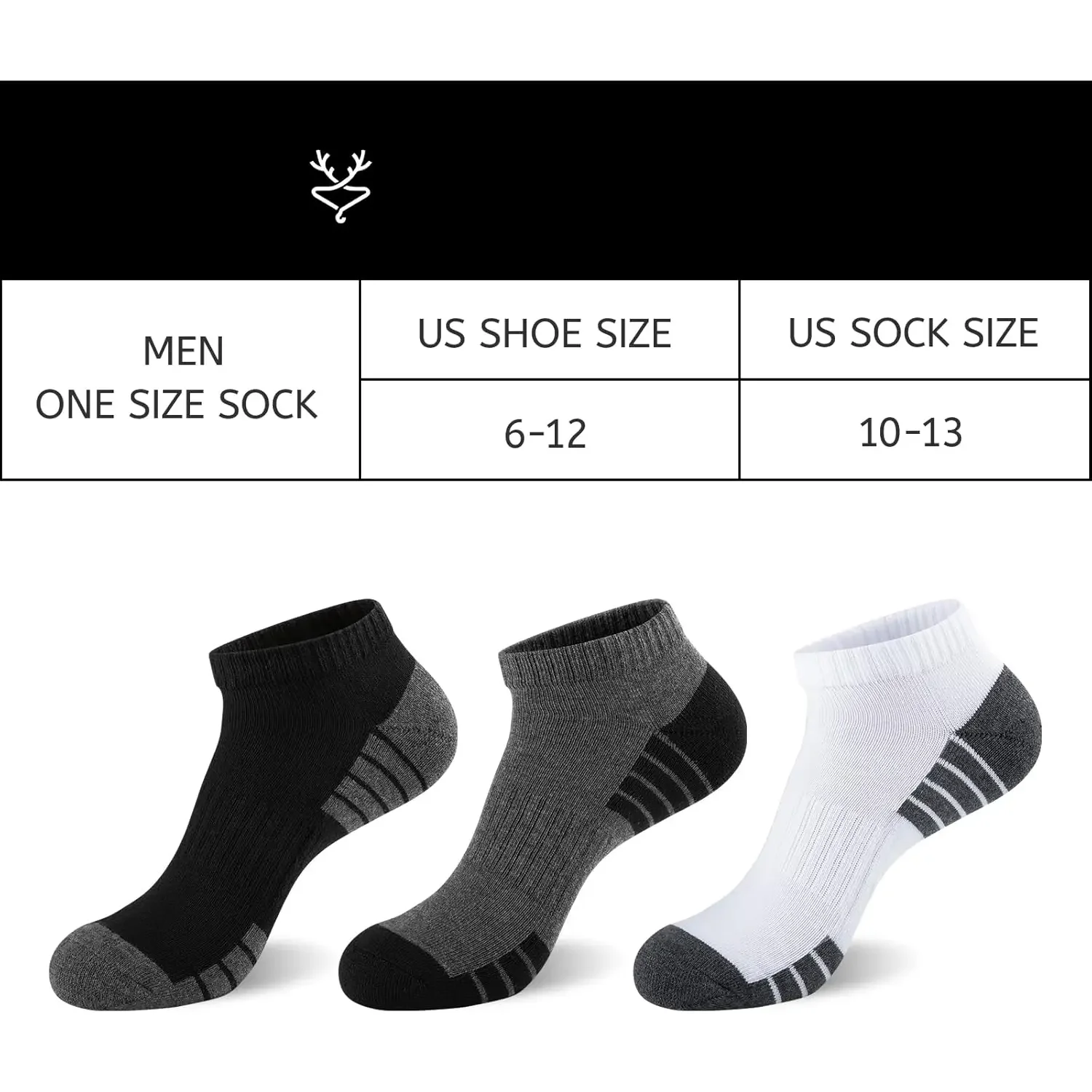 Mens Cushioned Ankle Socks, Breathable  Wicking Low Cut Casual Socks (7 Pairs)