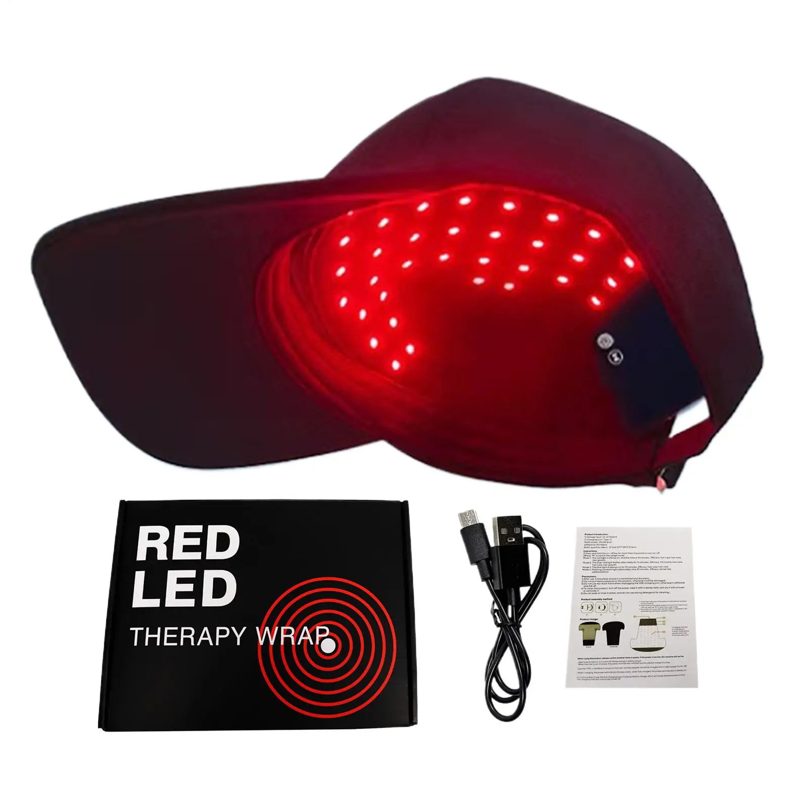 450nm/660nm Hair Growth Caps LED Care Soothing Thickening Hat Red Light Hair Caps For Women Men Hair Regrowth Loss Treatments