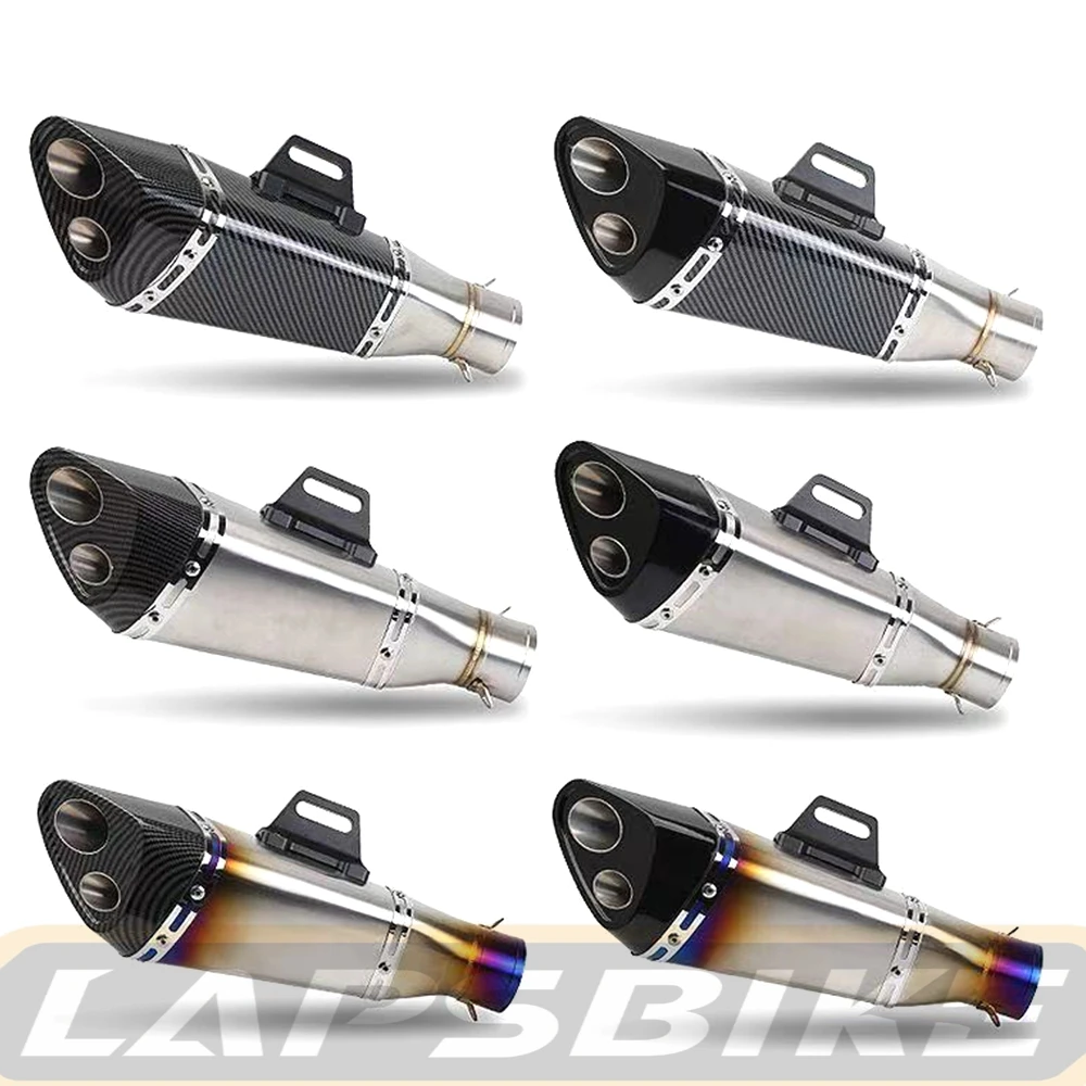 51mm Universal Inlet Motorcycle Exhaust R11 Muffler for R1 R3 R6 R25 MT07 MT09 Ninja400 Z400 Z900 NK650 ZX6R CBR1000 GSX600 502C view 3