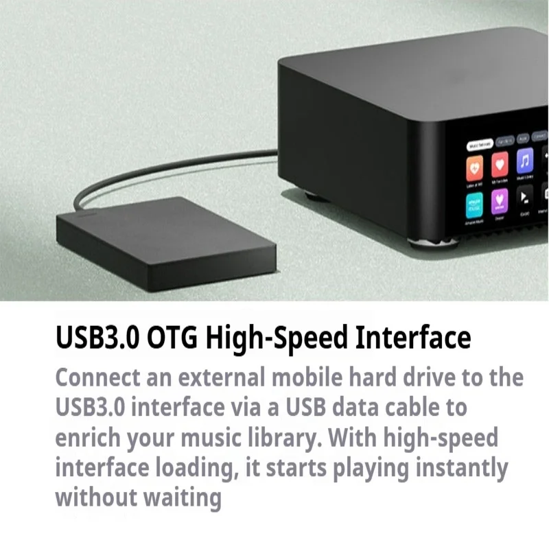 

Play/CD Edition Music Streamer with Amplifier & DAC | 5.5" LCD Touchscreen Support Room Correction & Multi Room HiFi Player