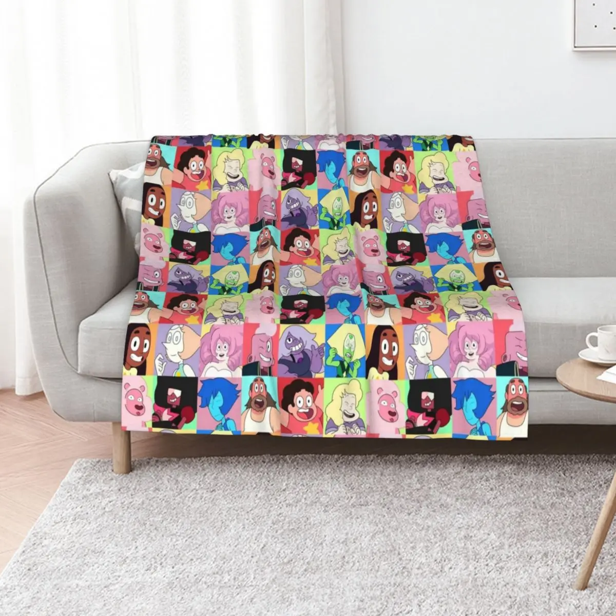 Steven Universe? Character Set! Throw Blanket Stuffeds Decorative Sofas christmas gifts Soft Big Luxury St Winter beds Blankets