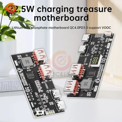 22.5W Quick Charging Mobile Power Module 4 Port Type-C USB Mobile Power Bank Circuit Board Protection Diy Motherboard QC4 PD3.0