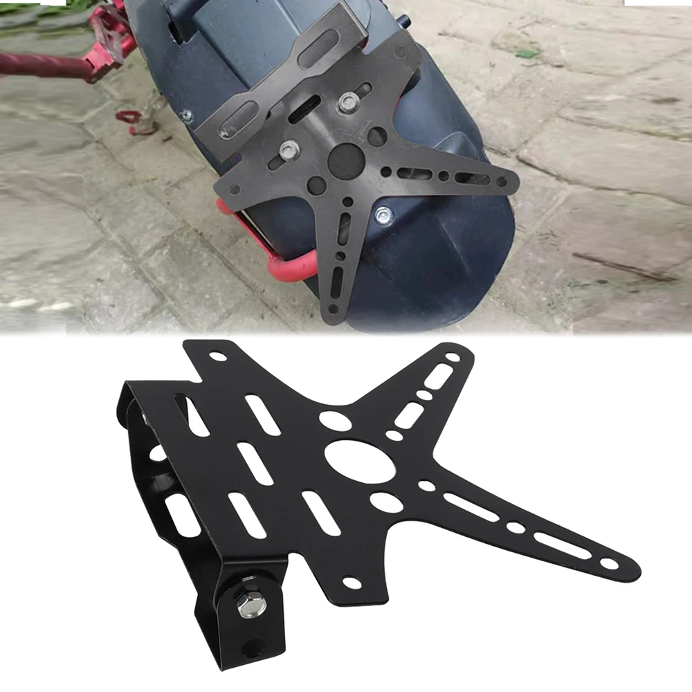 Electroplate Aluminum Alloy Motorcycle Rear License Plate Frame Motorbike Bracket Rack Scooter Adjusted Number Plate Holder