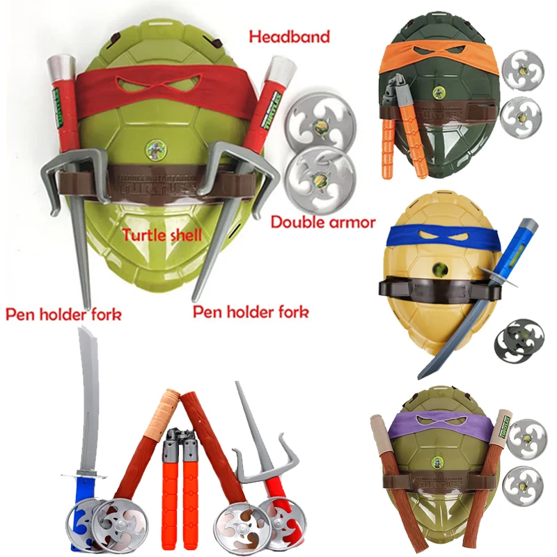 

Anime Figure Turtles Movie Fantasy Armor Toy Leo Raph Mikey Don Cosplay Shell Props Birthday Gifts For Children