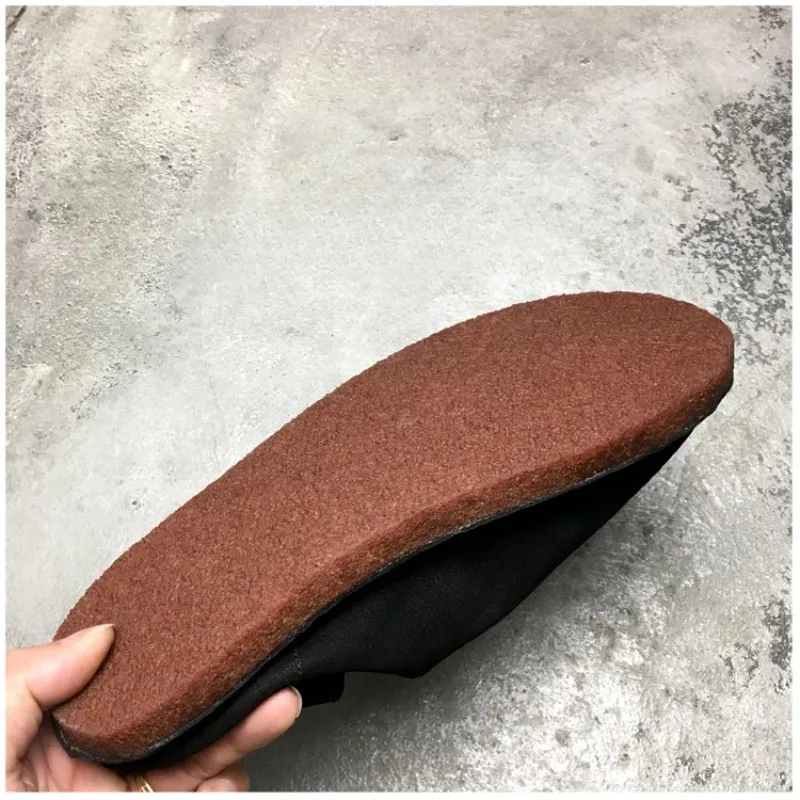 Barefoot Shoes Men's Genuine Leather Oxford Women's Natural Leather Loafers Retro Single Cowhide Handmade