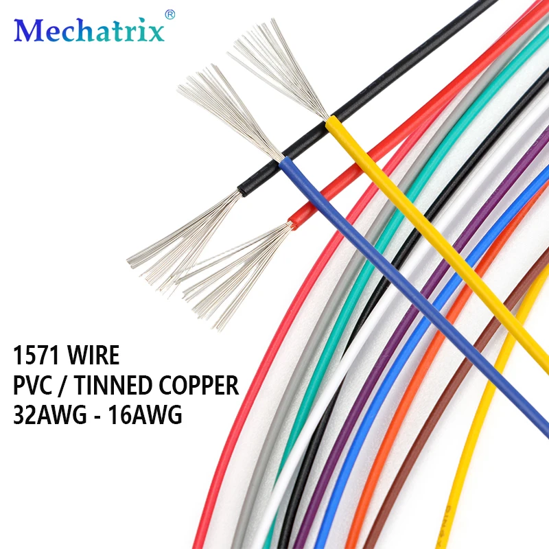 Электрический провод UL1571 10/50 м, 32 30 28 26 24 22 20 18 16 AWG, 30 В, с ПВХ-изоляцией, луженый, для электроники, DIY, для светодиодных лент