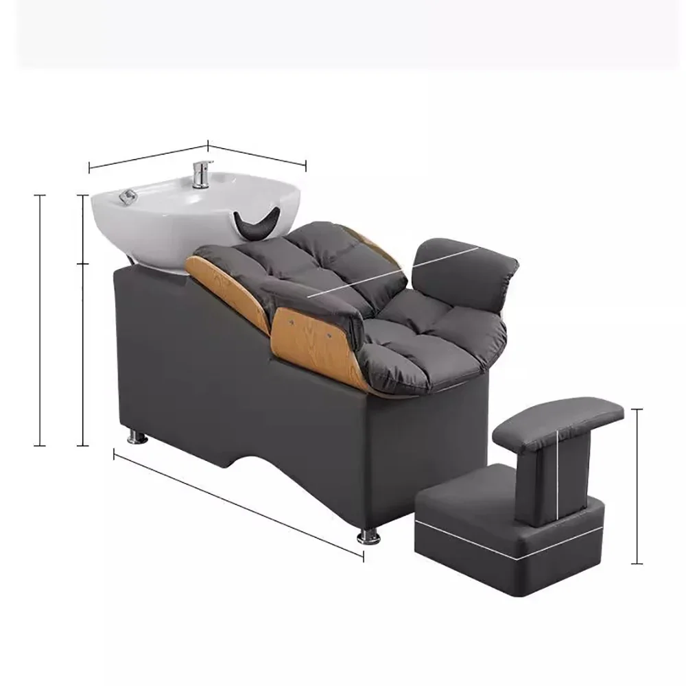 Unique Portable Shampoo Bed Ergonomic Lounge Comfortable Luxury Hair Shampoo Bed Fashion Modern Cadeira De Barbearia Furniture