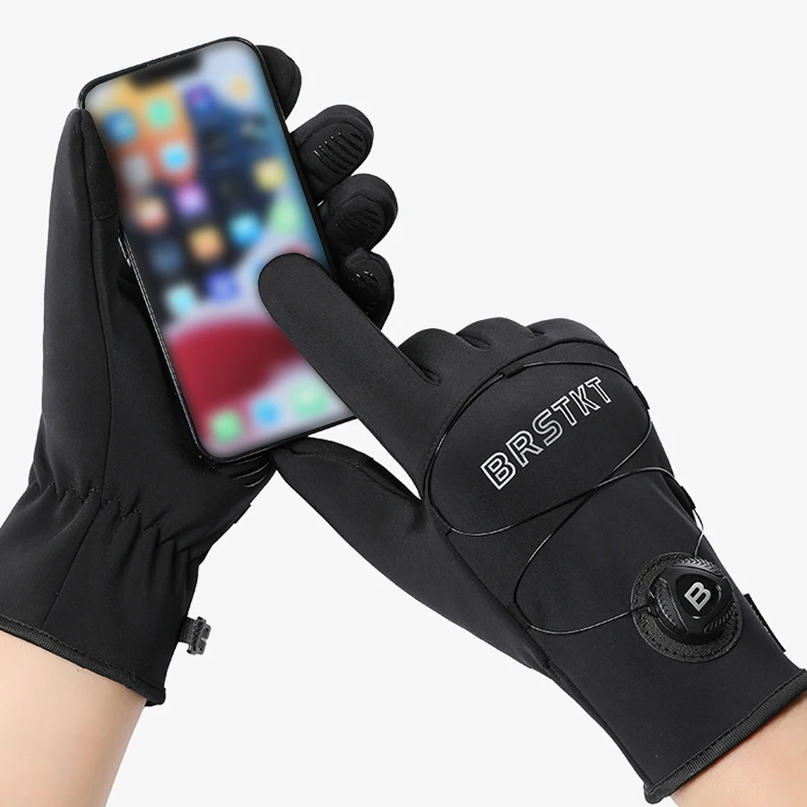 男性用スポーツグローブ、秋と冬、タッチスクリーン、防風、暖かい、スキー、アウトドアサイクリンググローブ