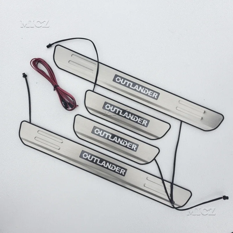 

Для Mitsubishi Outlander LED 2013 2014-2019 автомобильные аксессуары, Стайлинг автомобиля, крышка двери автомобиля из нержавеющей стали, наружная накладка на порог