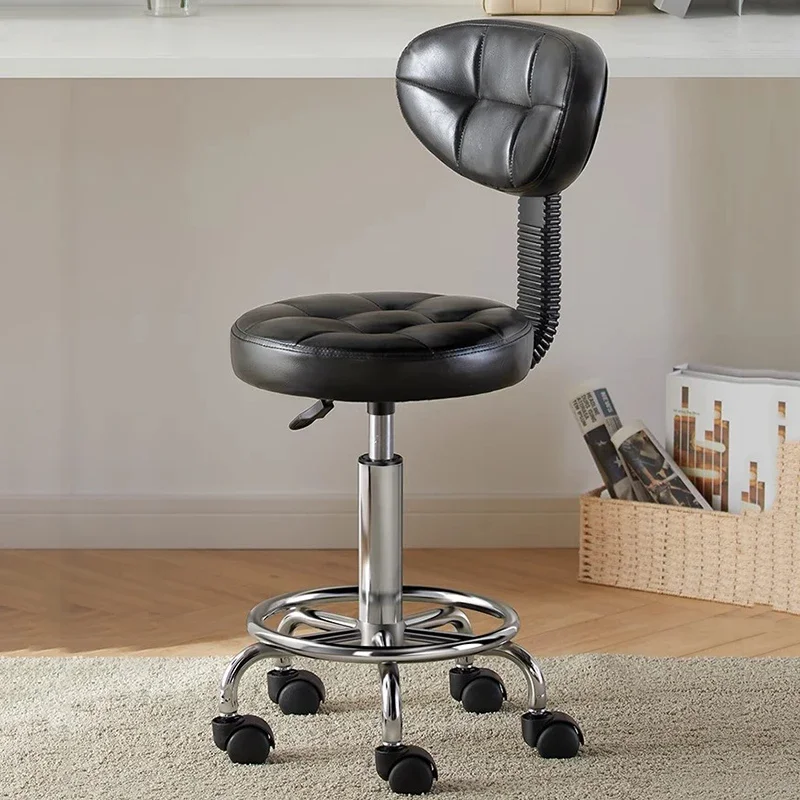 

Swivel Lifting Barber Chair Manicure Wheeled Hairdresser Recliner Barber Chair Pedicure on Wheels Sandalye 미용의자 Salon Furniture