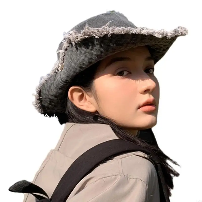 

L5YA Outdoor Campings Hat Wash Fabric Fisherman Hat Beach Sun Hat Women Travel Hat