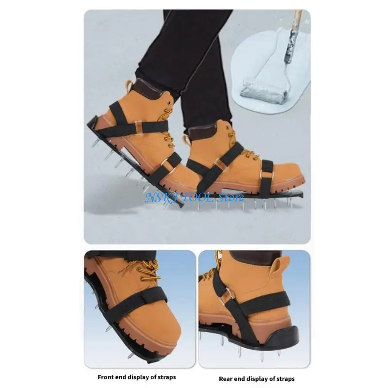 Zapatos con púas jardín ABS reforzado L8RC equipados con 13 zapatos duraderos con clavos 28MM