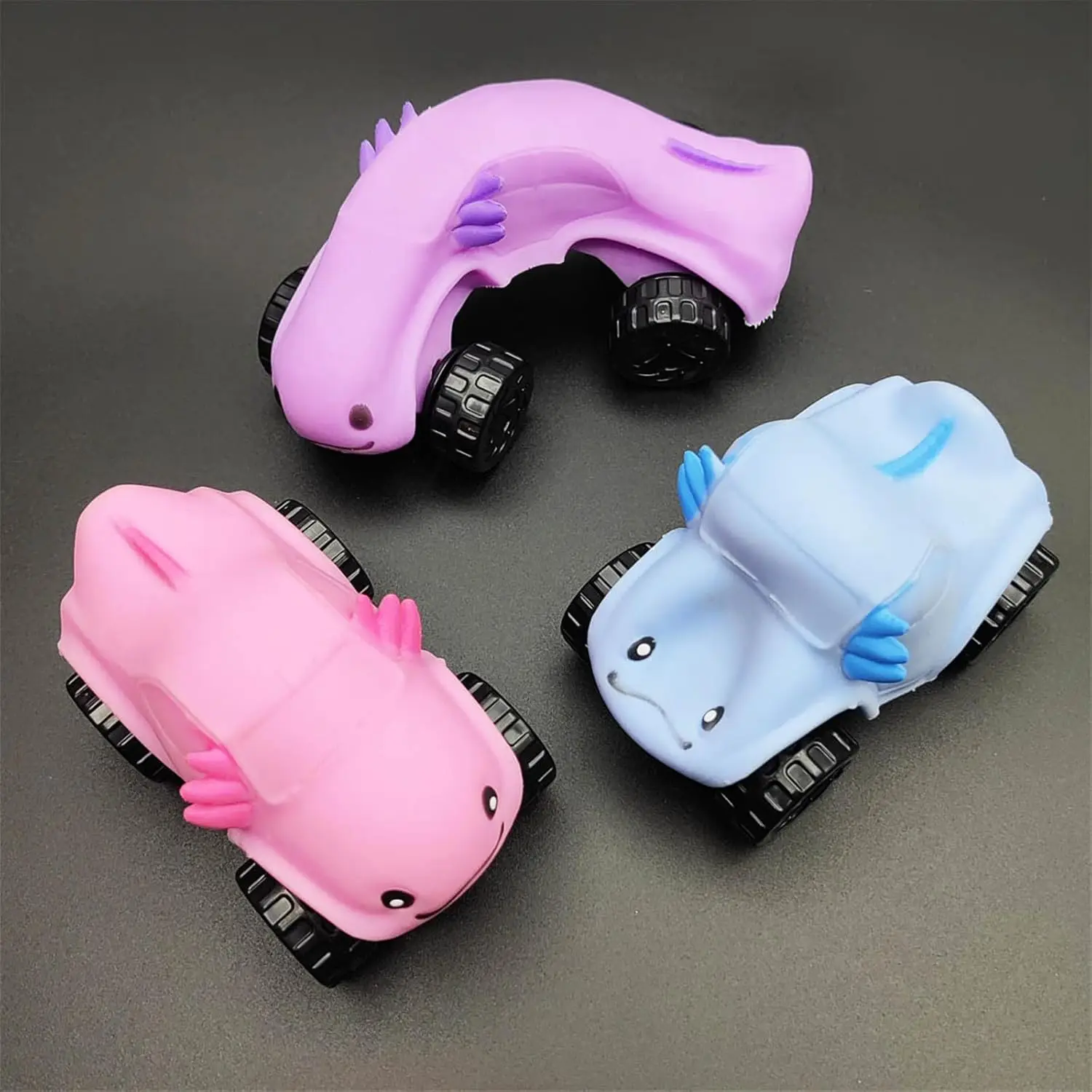 Kneading Deformed Educational Toy Car, Axolotl Expandable Car Toy, TPR Stretch Car Toy, Pinch and Pressable Slow Rebound Car Toy