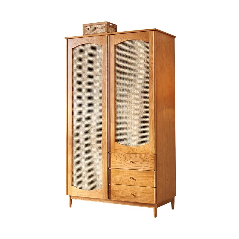 

Wabi Sand Solid Wood Wardrobe Household Bedroom Small Apartment Partition Multifunctional Storage