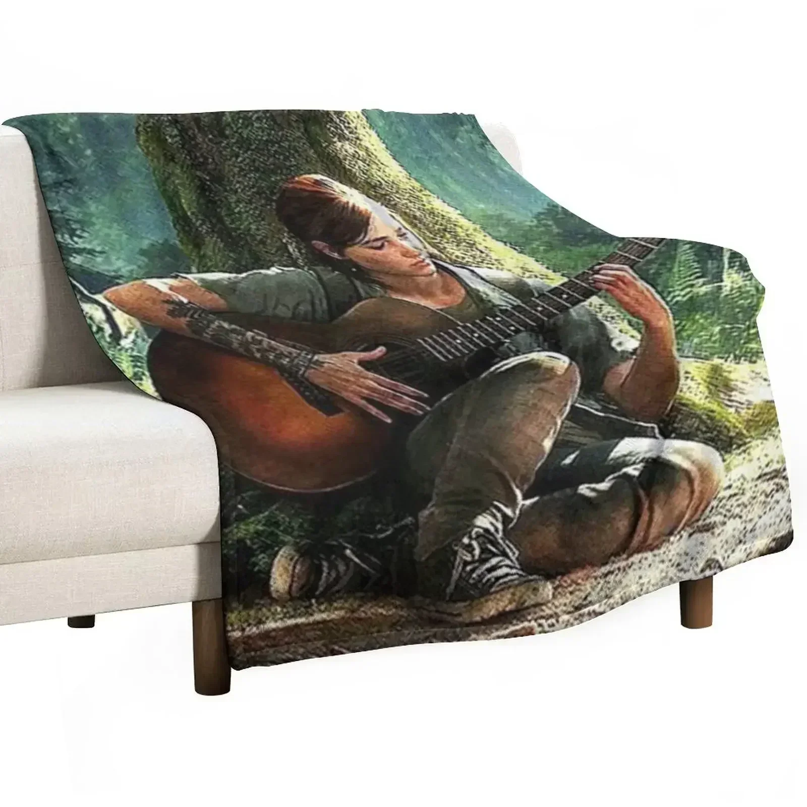 Playing Guitar Throw Blanket Decorative Throw For Sofa Thin Kid'S Furrys Comforter Giant Sofa Blankets