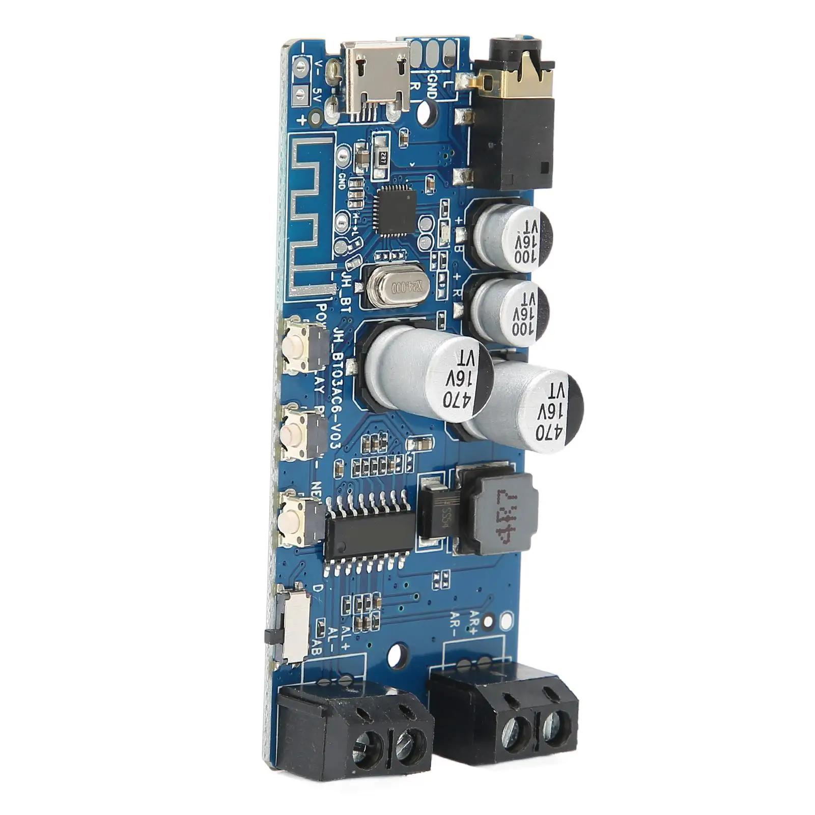 BT5.0 Stereo Amplifier Board with Button Control for Phones & Tablets - Power Amplifier Module