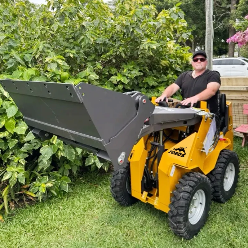 2025 New Small Skid Steer Front End Loader With Bucket Mini Skid Steer Loader Attachment Skidsteer Bagger Mini Mini Skid Steer