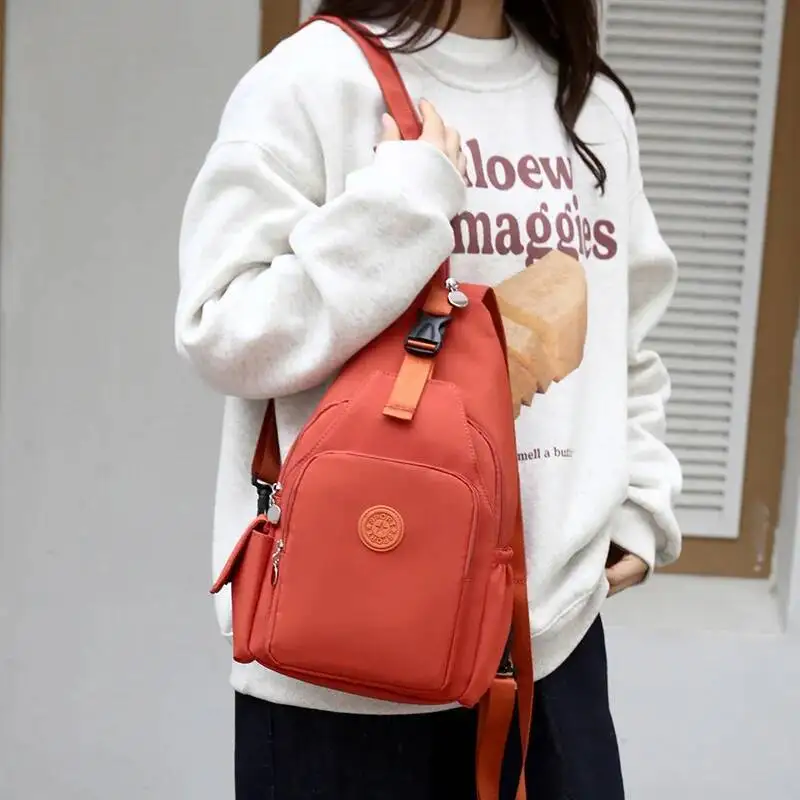 

Легкие двойные сумки на плечо, распродажа, новинка 2024 года, многофункциональная повседневная нагрудная сумка из ткани Оксфорд большой вместимости для путешествий на открытом воздухе