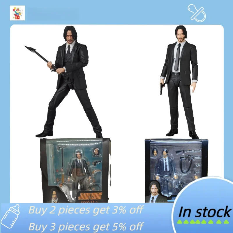 

Джон Уик: Глава 4. ‌ Фигурки аниме John Wick, фигурки MAFEX 212, 6 дюймов, украшение для комнаты, подарок для детей, игрушки
