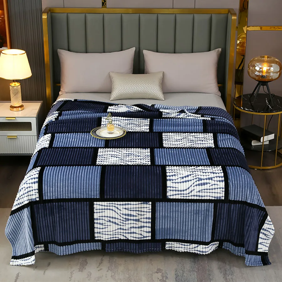 

KDJEIKZ Soft Blankets, Plaid Throw Blankets, Versatile Fluffy Bedroom Sheets, Fleece Casual Office Velvet Blanket, Pet Blanket