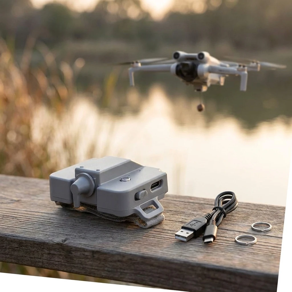 For DJI Mini 5 Pro/4 Pro Drone Air Dropping System, Fishing Bait Thrower Gift Delivery Device, Drone Accessory