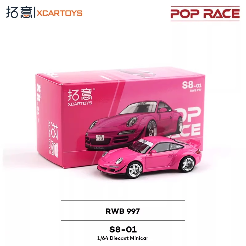 

Игрушечная модель автомобиля XCARTOYS float S8-01 Porsche 997 RWB розового цвета из сплава