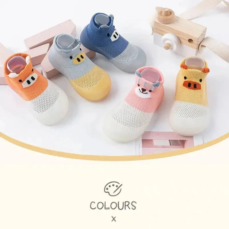 Cute Piggy Children\'s Shoes Men\'s and Women\'s Baby Soft Bottom Breathable Footwear Toddler Sandals Cotton Baby Socks Shoes