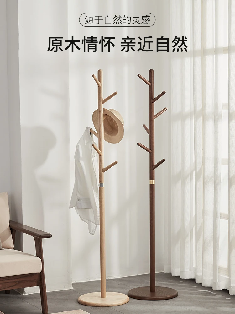 Solid wood clothes and hats rack, simple to floor, household corner clothes rack, bedroom corner door, non occupying entrance