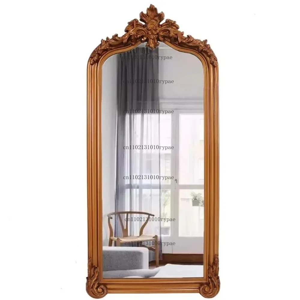 custom arch wooden framed large antique carved full length long body dressing bedroom living roorm decor wall mirror