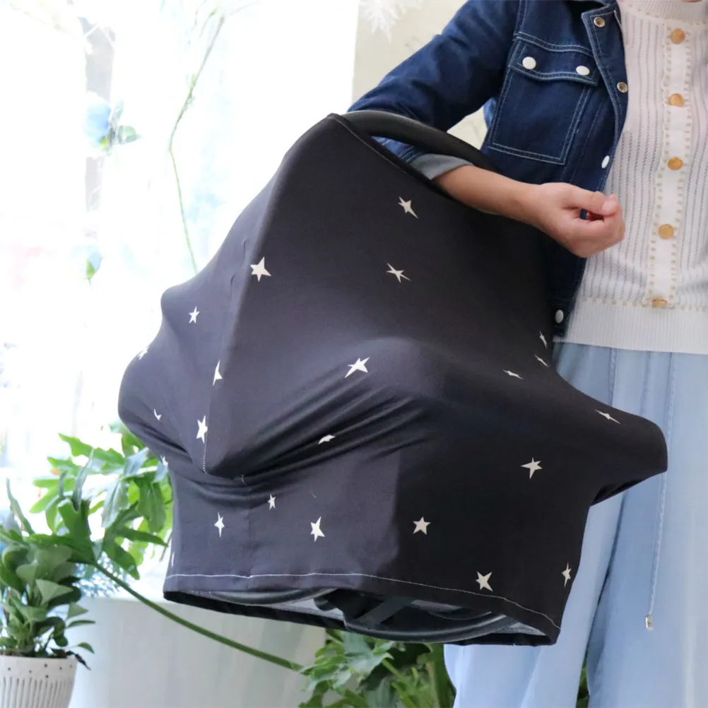Baby Nursing Cover Star Sky Theme Breathable Lightweight Portable for Breastfeeding Car Seat Stroller Shopping Travel Privacy