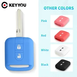 KEYYOU Silicone Key Case For Nissan Qashqai primera Micra Navara Almera Note Sunny NV200 Patrol Y61