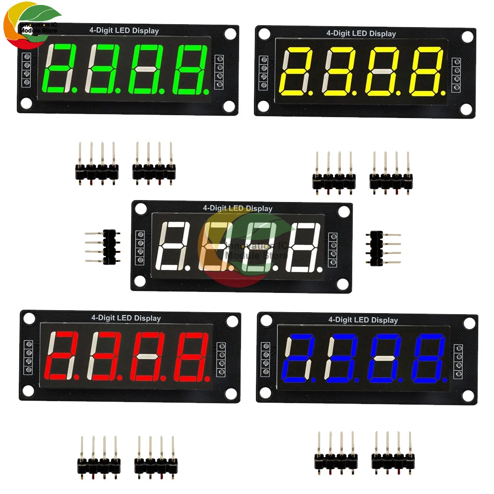 Modulo tubo digitale a quattro cifre TM1637 da 0.56 pollici senza orologio modulo tubo digitale Display rosso/blu/bianco/verde/giallo non saldato