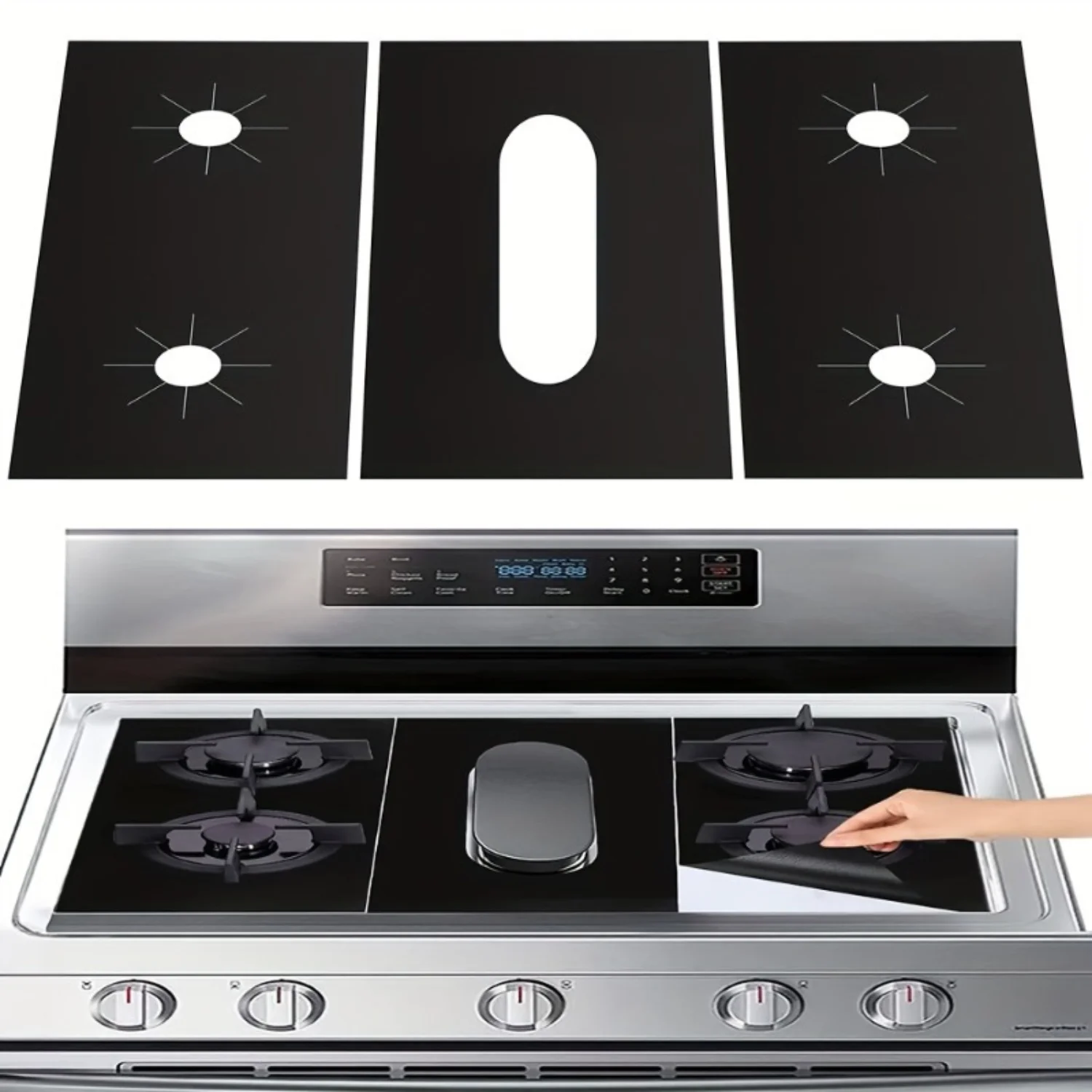 1pc Gas Stove Top Cover - Heat Resistant, Reusable, Non-Stick, Washable - Protect Burners, Prevent Scratches