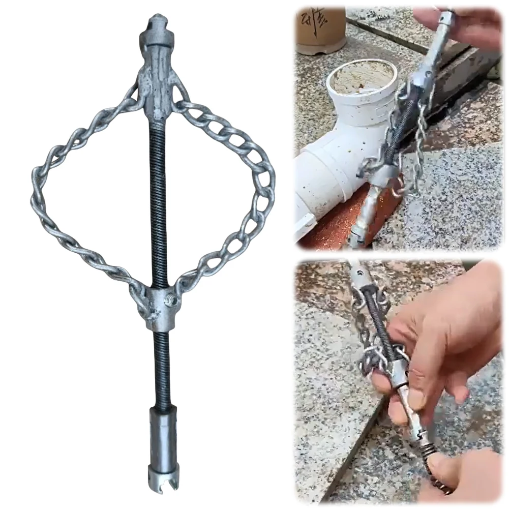 Flex-Shaft Sewer Descaling Chain Multipurpose Pipe Maintenance Tool Stainless Steel Spring Oil Plugging Pipe Dredger for Kitchen