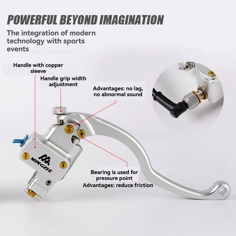 Mingzhe M2S Second Generation Hydraulic Master Cylinder Lever for Motorbike-Aluminum Alloy Ambidextrous