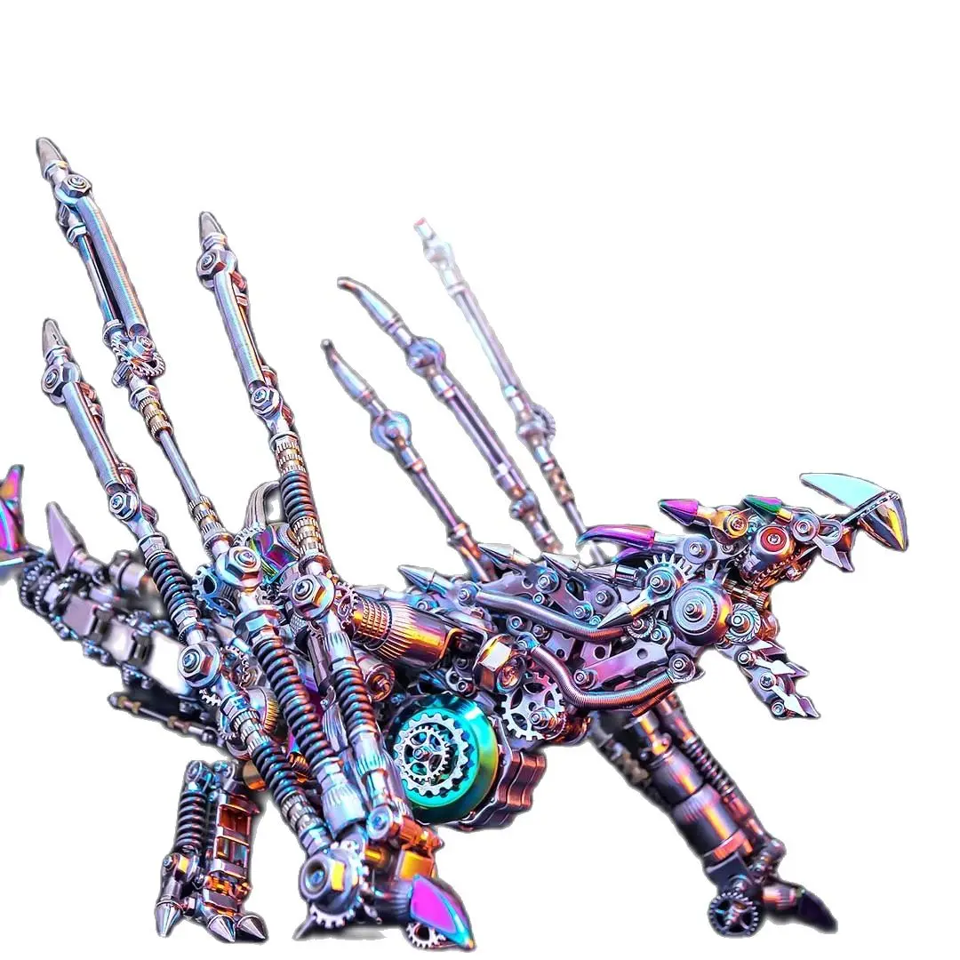 1391PCS 3D Steampunk Mechanical Western Wyvern Spirit Dragon Model Metal Puzzle Kits DIy Assembly Toy Puzzles Toy for Adults