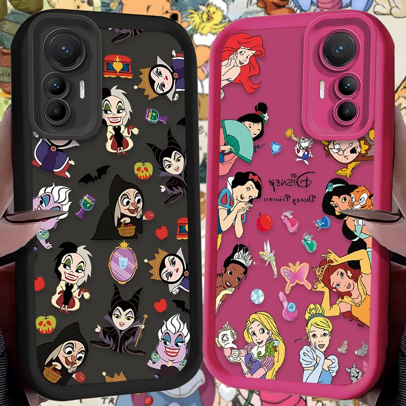 Disney Princess Villain Soft Case for Xiaomi 14T 13T 12T 11T 13 12 11 Lite 5G NE POCO X6 X5 F6 F5 F3 X4 GT X3 NFC M5S C65 M6 Pro