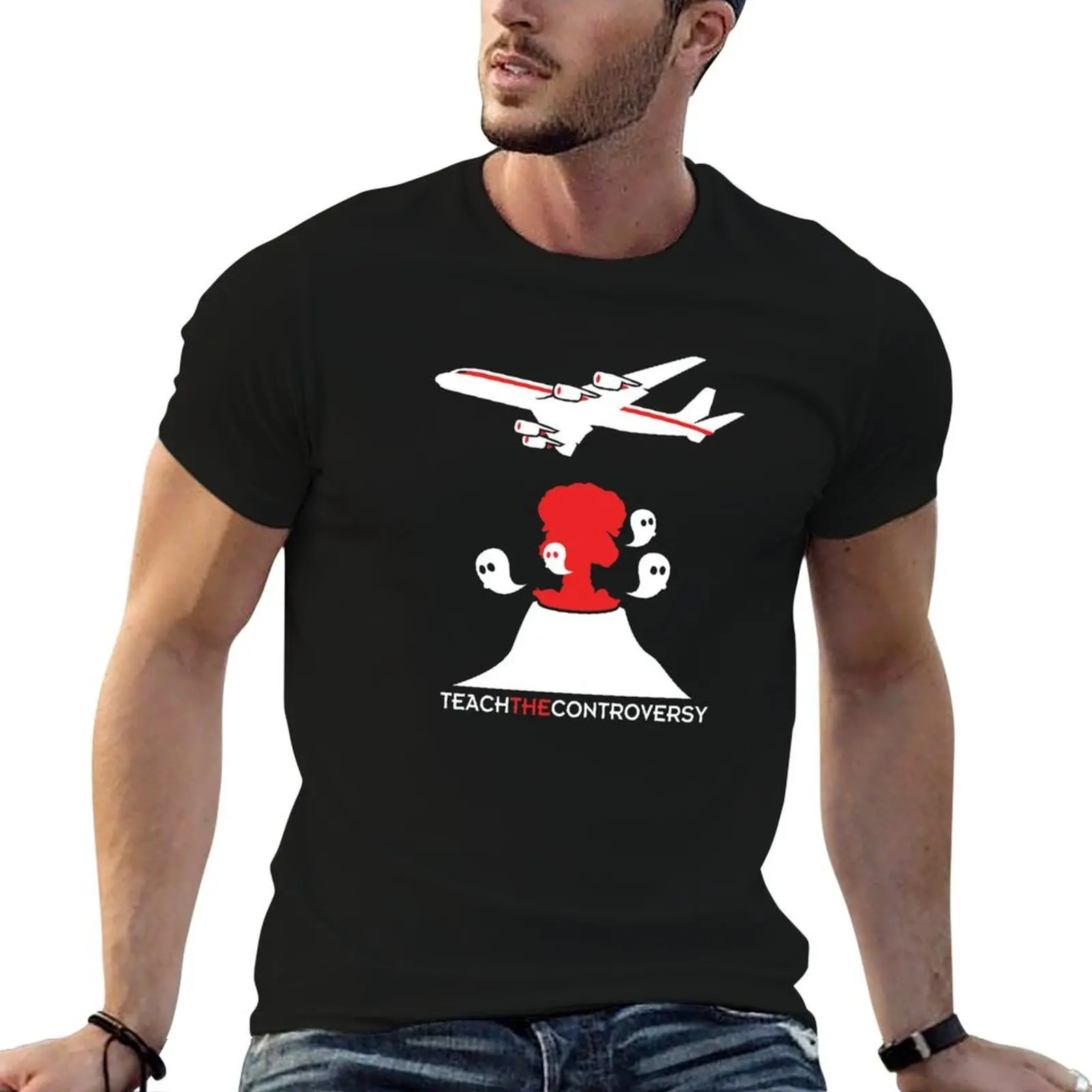 Camiseta Xenu Airlines (Teach the Controversy), camiseta de algodón para hombre, camiseta de alta calidad, camiseta con estampado personalizado, camiseta de algodón para hombre