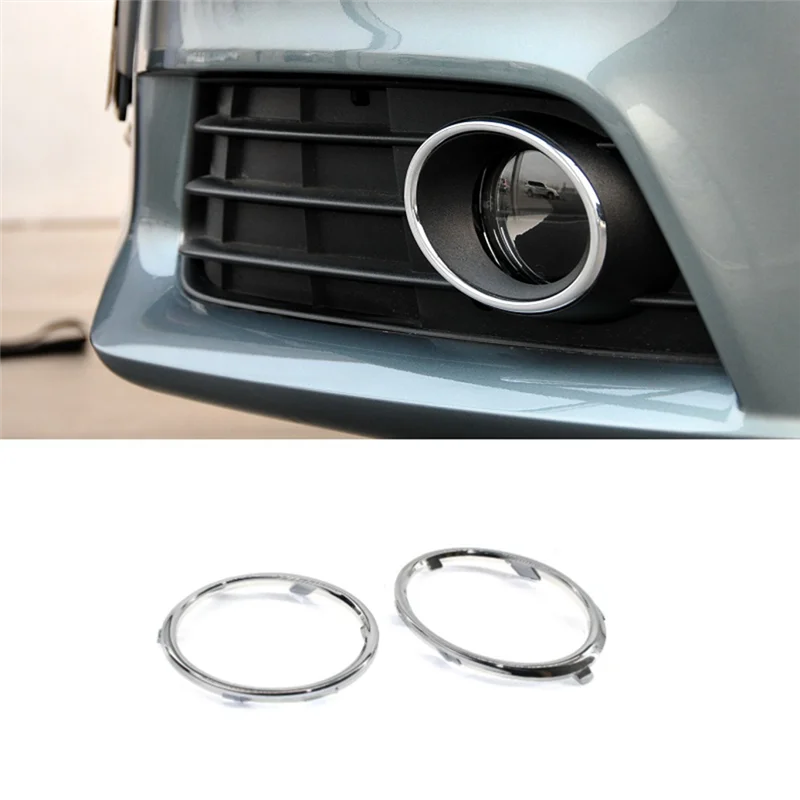 A03Z-Chrome รถด้านหน้าหมอกแหวน Trim สําหรับ A4 B8 2009-2012 อุปกรณ์เสริม