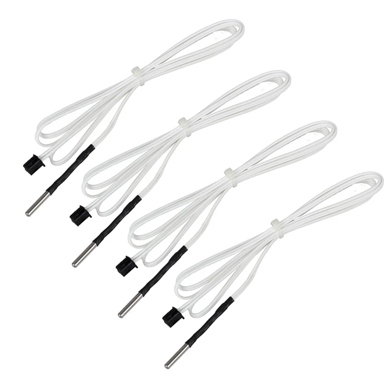 4X 3D Printer Parts HT-NTC100K Thermistor Temperature Sensor For High Temperature Filament 350 Degrees B3950 For 1M