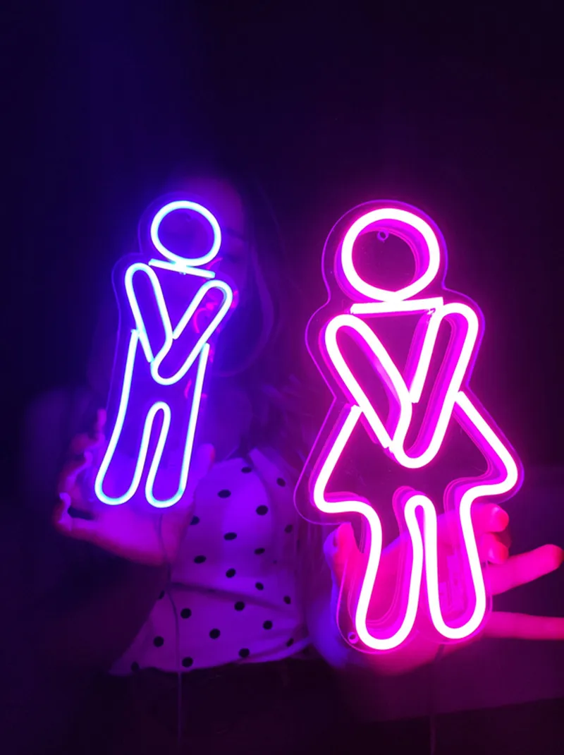 Custom Toilets Neon Signs for Wall Decor Neon Lights for Bedroom Led Business Signs Suitable for Bathroom Restroom Decoration