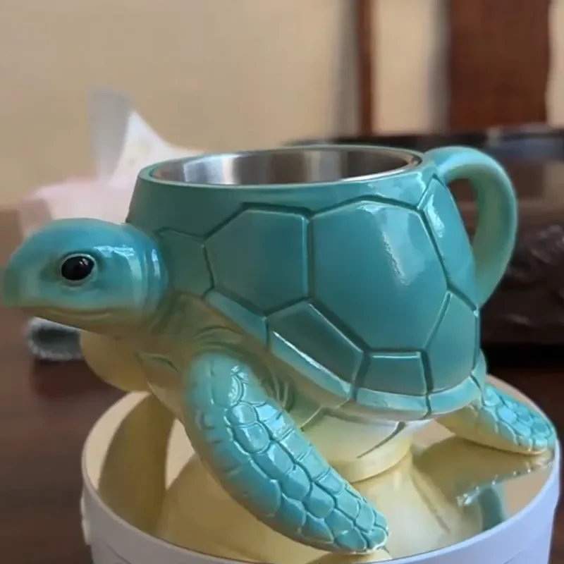 Sea Turtle Mug Handmade Ceramic Ocean Theme Animal Coffee Cup Creative Drinking Mug For Home Desk Decor Gift For Ocean Lovers